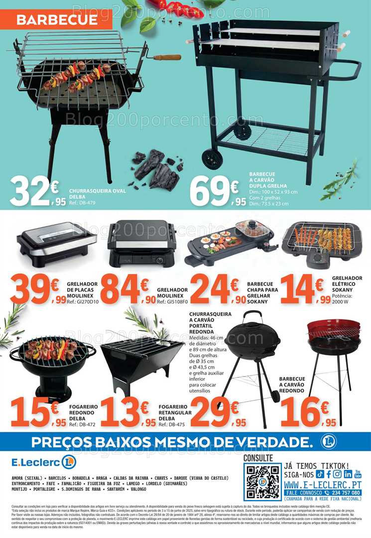 Antevisão Folheto E-LECLERC Especial Churrascos Promoções de 3 a 15 junho all