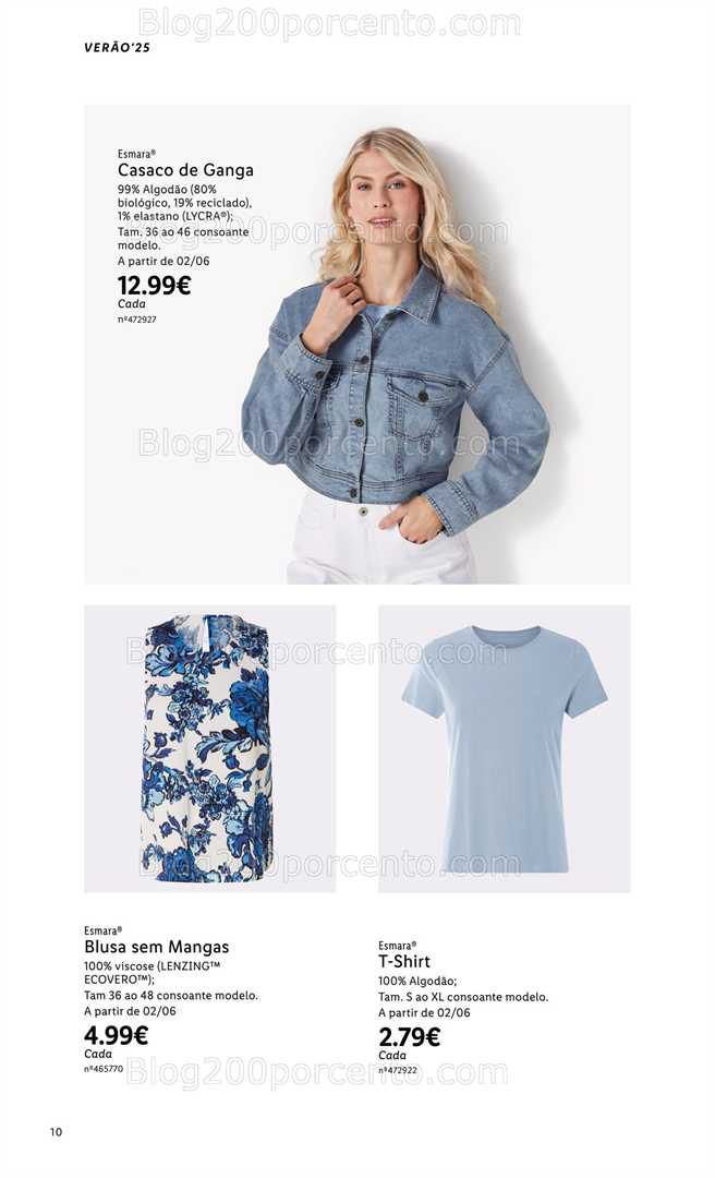 Antevisão Folheto LIDL Esmara Verão all