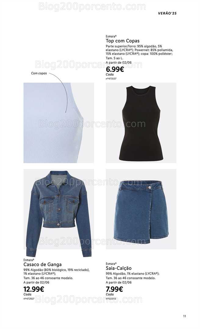 Antevisão Folheto LIDL Esmara Verão all