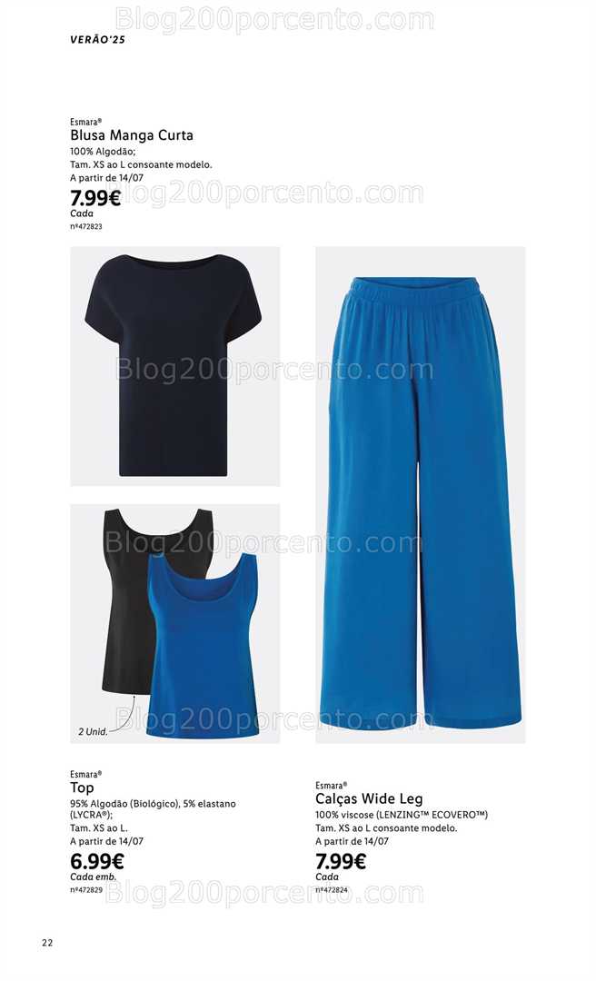 Antevisão Folheto LIDL Esmara Verão all