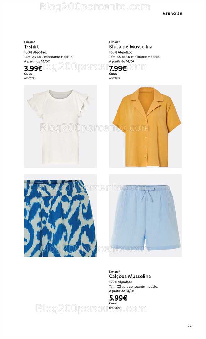 Antevisão Folheto LIDL Esmara Verão all
