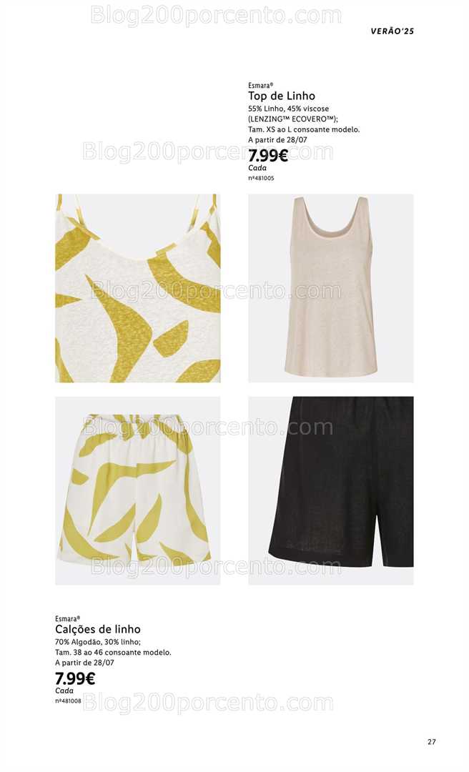 Antevisão Folheto LIDL Esmara Verão all