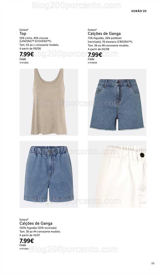 Antevisão Folheto LIDL Esmara Verão all