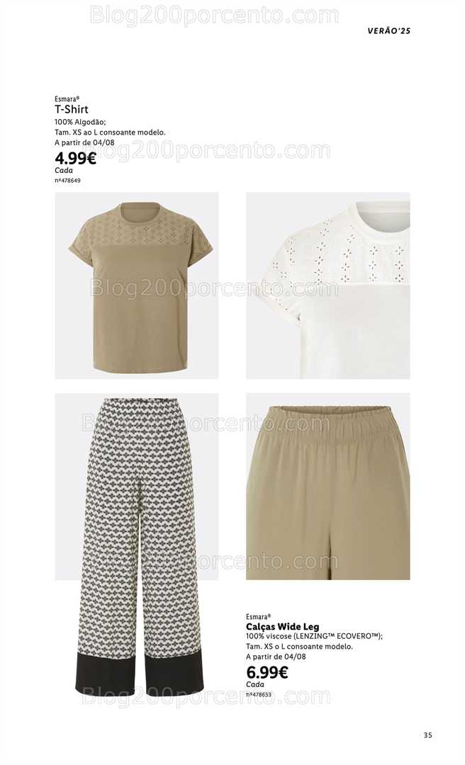 Antevisão Folheto LIDL Esmara Verão all