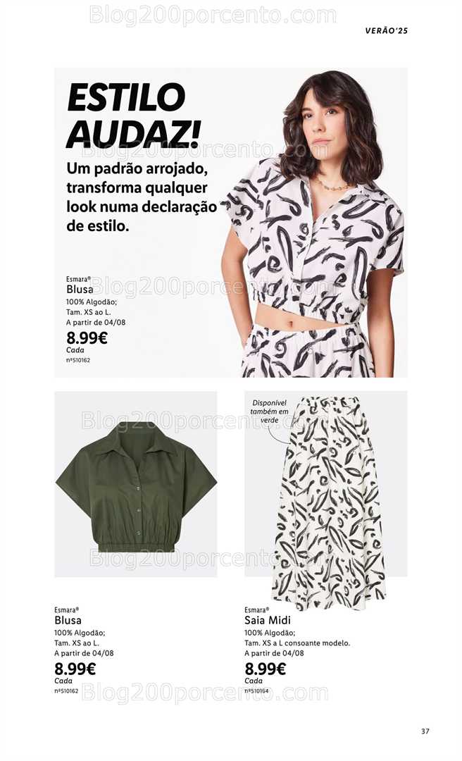 Antevisão Folheto LIDL Esmara Verão all