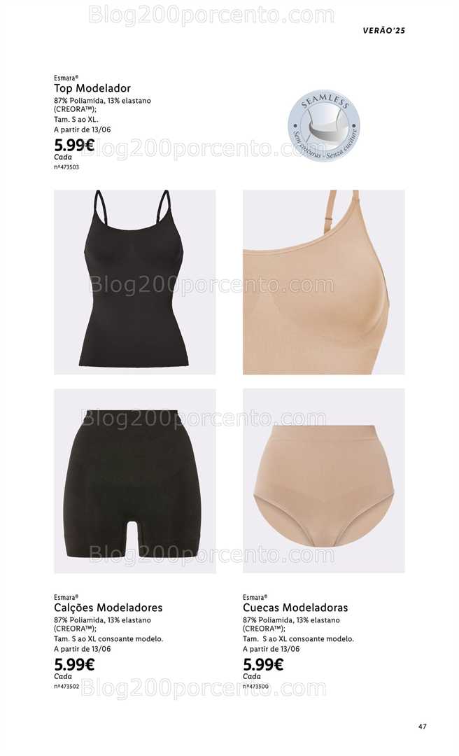 Antevisão Folheto LIDL Esmara Verão all