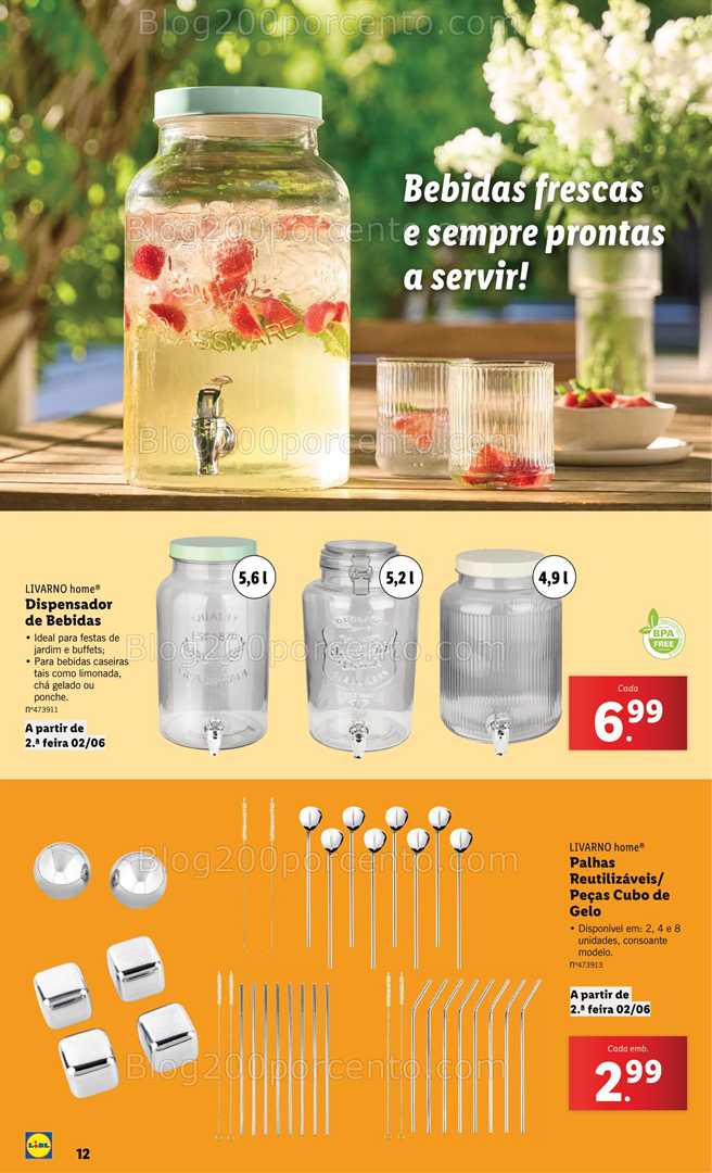 Antevisão Folheto LIDL Verão Promoções a partir de 2 junho all