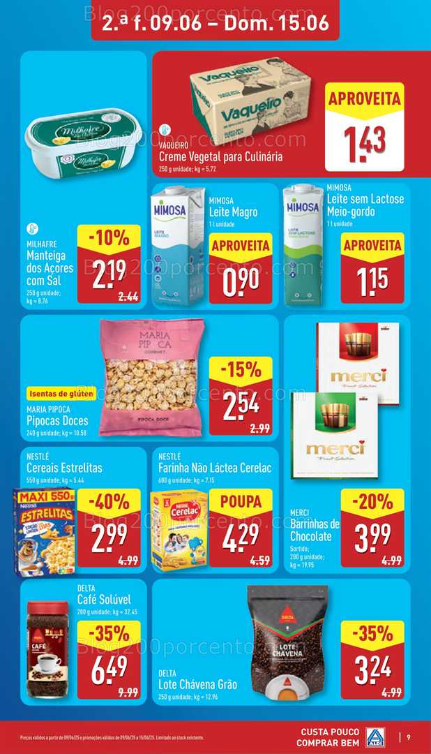 Antevisão Folheto ALDI Promoções de 9 a 15 junho all