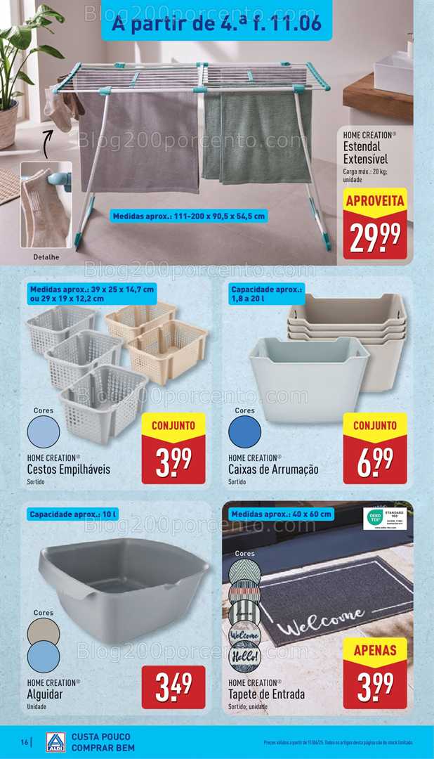 Antevisão Folheto ALDI Bazar Promoções de 11 a 15 junho bazar 11