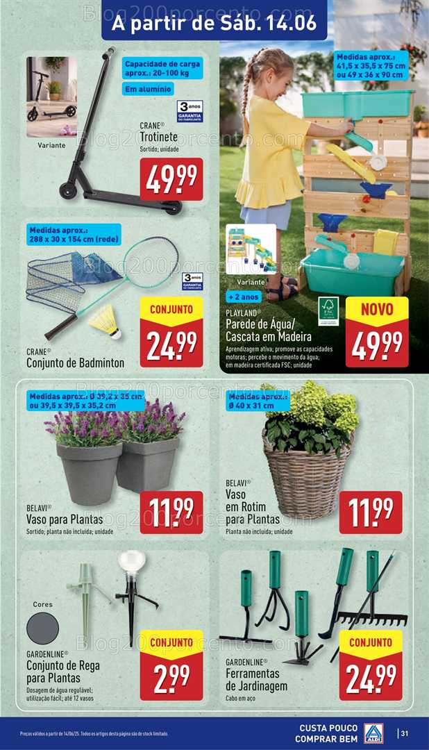 Antevisão Folheto ALDI Bazar Promoções de 14 a 15 junho bazar 14