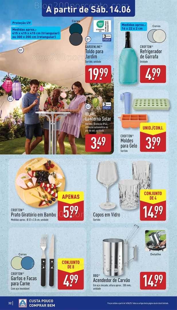 Antevisão Folheto ALDI Bazar Promoções de 14 a 15 junho bazar 14
