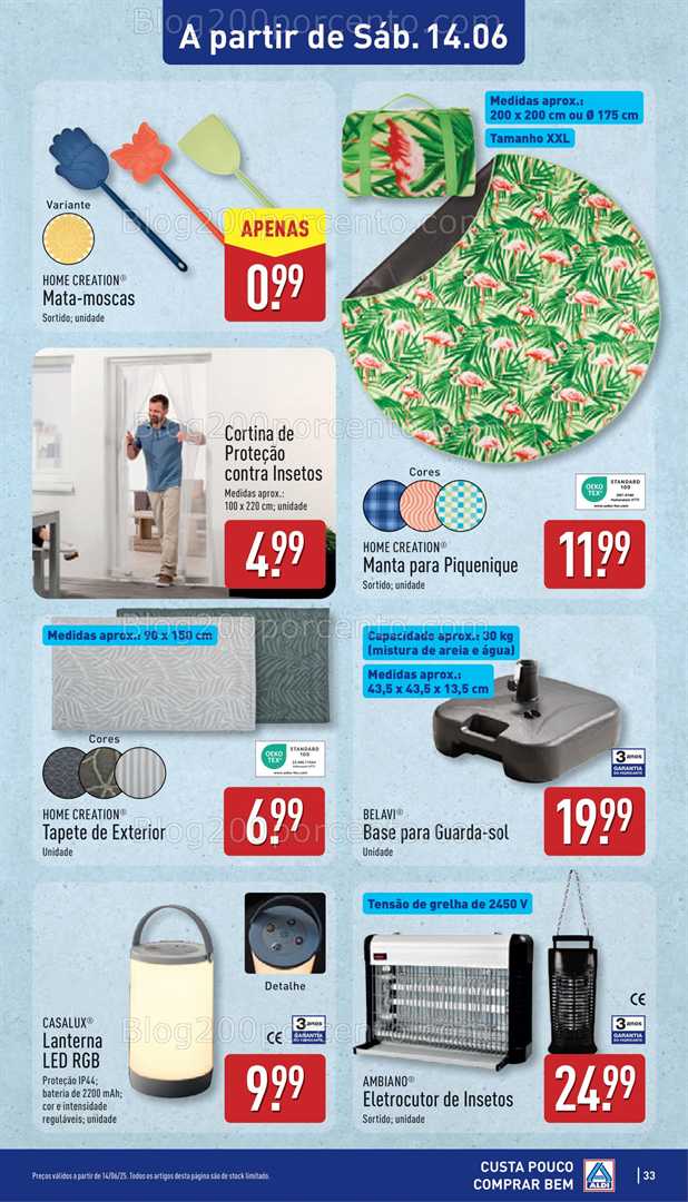 Antevisão Folheto ALDI Bazar Promoções de 14 a 15 junho bazar 14