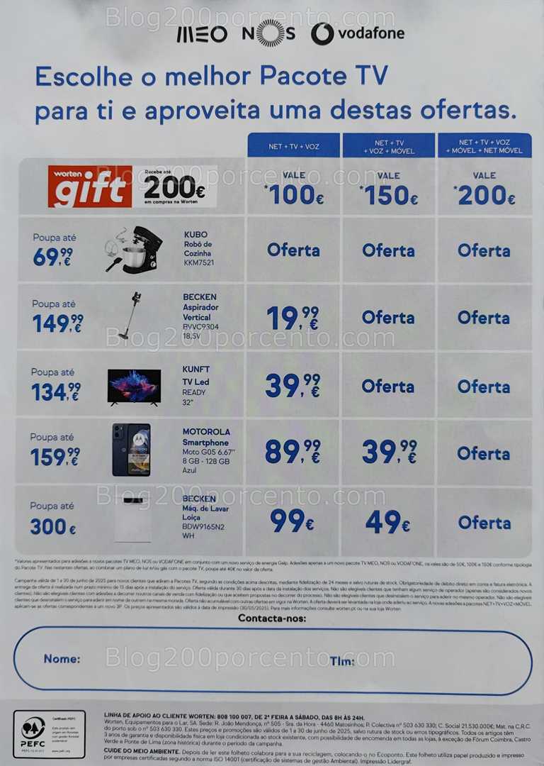Antevisão Folheto WORTEN Mobile Promoções de 1 a 30 junho all