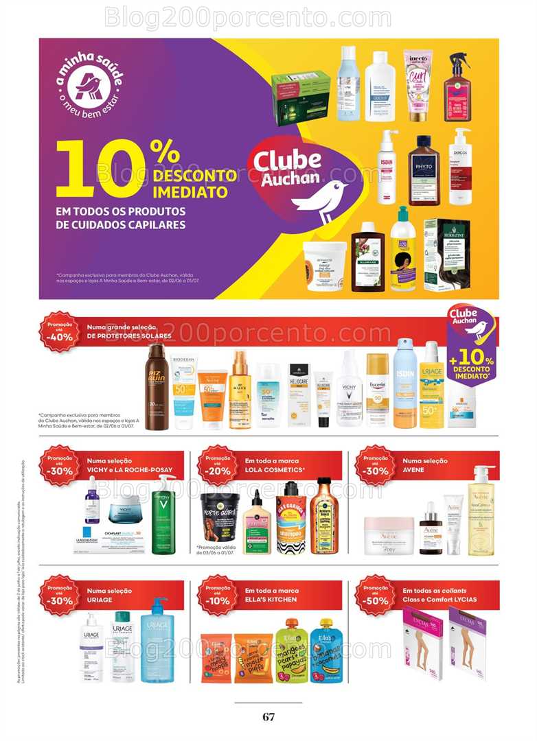 Antevisão Folheto AUCHAN Saúde e Bem-Estar Verão Promoções de 2 junho a 1 julho