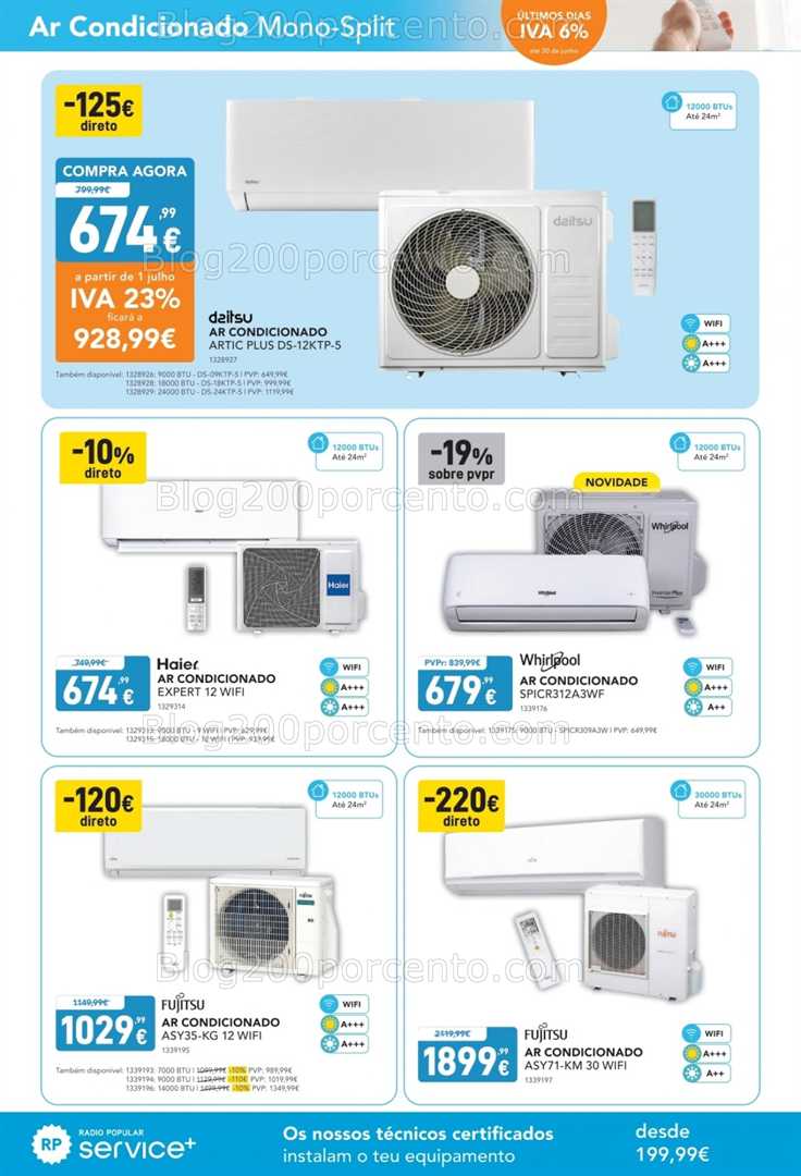 Antevisão Folheto RADIO POPULAR Ar Condicionado e Energias Renováveis - 3 a 30 junho all