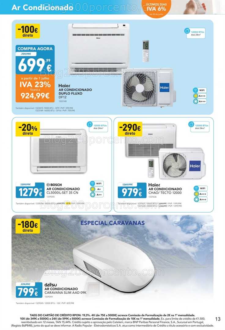 Antevisão Folheto RADIO POPULAR Ar Condicionado e Energias Renováveis - 3 a 30 junho all