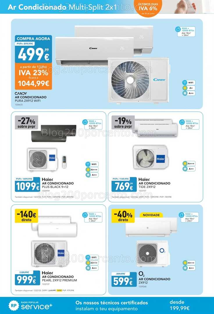 Antevisão Folheto RADIO POPULAR Ar Condicionado e Energias Renováveis - 3 a 30 junho all