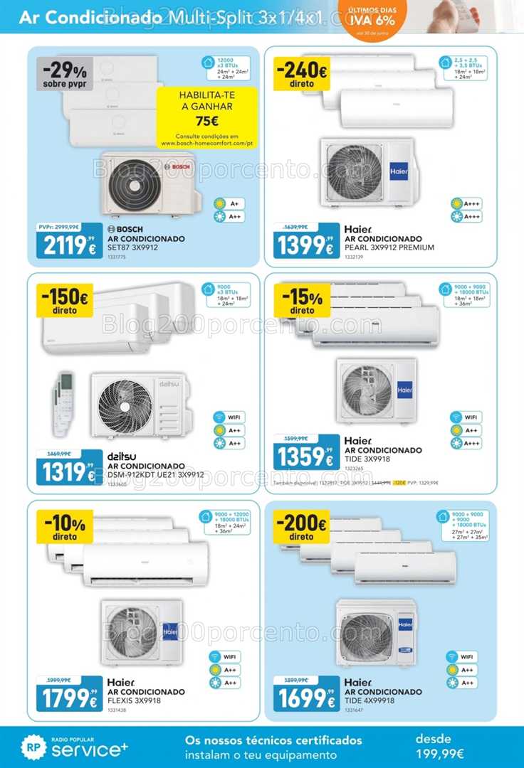 Antevisão Folheto RADIO POPULAR Ar Condicionado e Energias Renováveis - 3 a 30 junho all