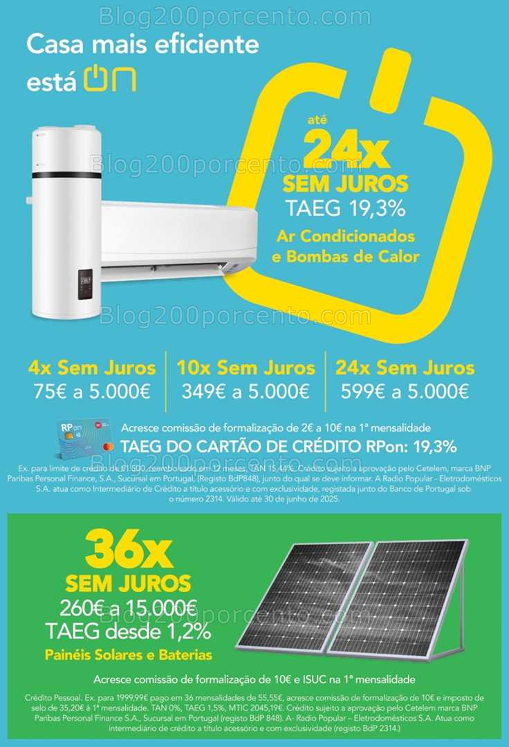 Antevisão Folheto RADIO POPULAR Ar Condicionado e Energias Renováveis - 3 a 30 junho all