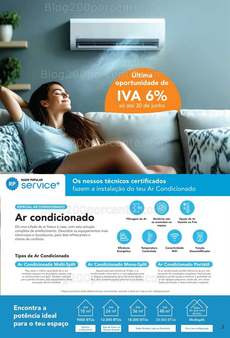 Antevisão Folheto RADIO POPULAR Ar Condicionado e Energias Renováveis - 3 a 30 junho all