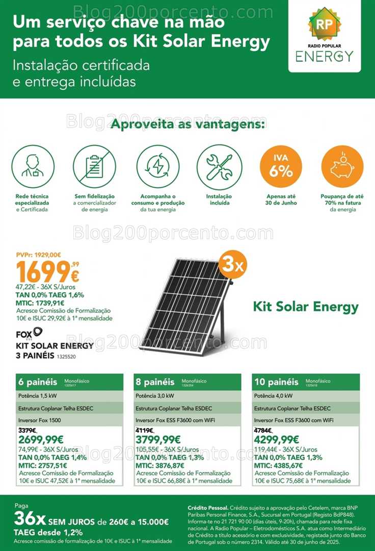 Antevisão Folheto RADIO POPULAR Ar Condicionado e Energias Renováveis - 3 a 30 junho all