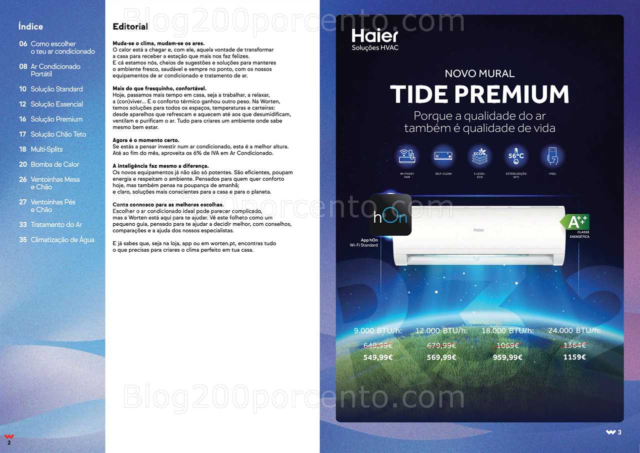 Antevisão Folheto WORTEN Ar Condicionado Promoções de 3 a 30 junho all