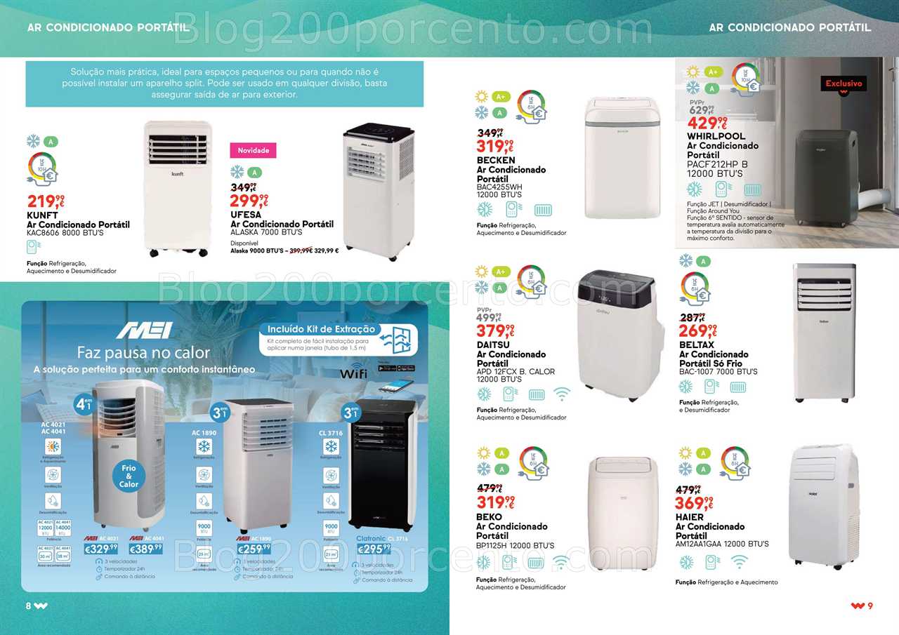 Antevisão Folheto WORTEN Ar Condicionado Promoções de 3 a 30 junho all