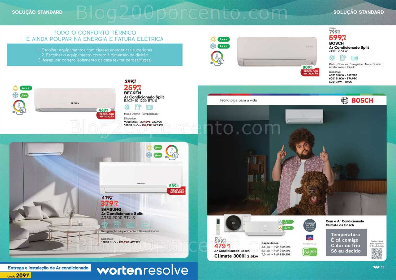 Antevisão Folheto WORTEN Ar Condicionado Promoções de 3 a 30 junho all