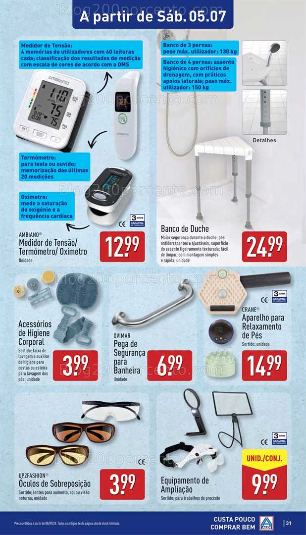 Antevisão Folheto ALDI Bazar Promoções a partir de 5 julho bazar 5 julho