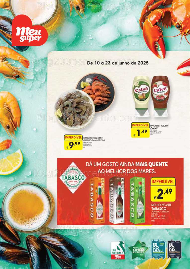 Antevisão Folheto MEU SUPER Especial Mariscos Promoções até 23 junho all