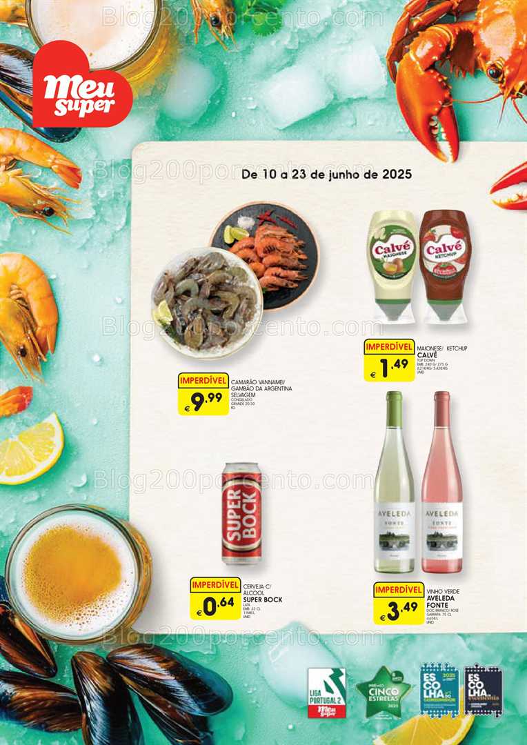 Antevisão Folheto MEU SUPER Especial Mariscos Promoções até 23 junho all