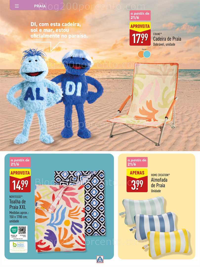 Antevisão Folheto ALDI Especial Verão Promoções a partir de 6 junho all