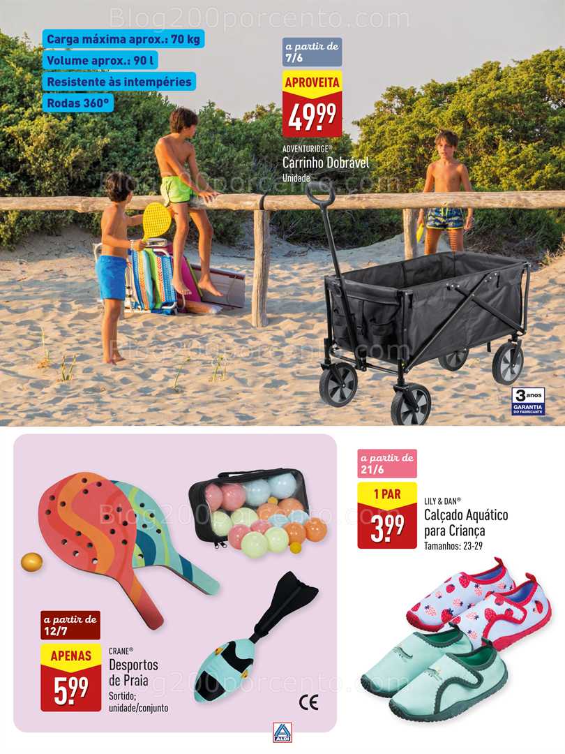 Antevisão Folheto ALDI Especial Verão Promoções a partir de 6 junho all