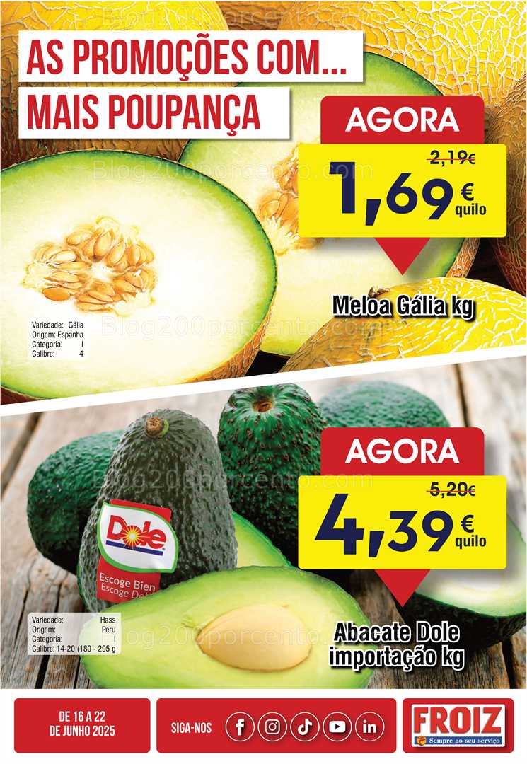 Antevisão Folheto FROIZ Promoções de 16 a 22 junho all