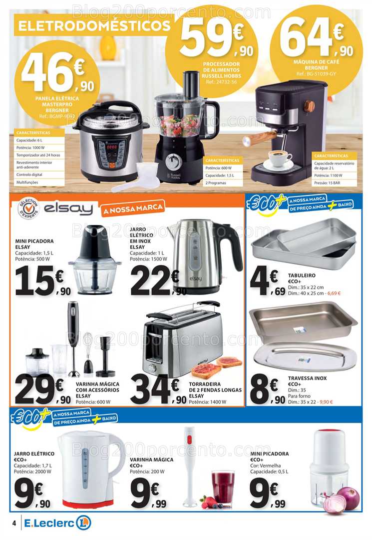 Antevisão Folheto E-LECLERC Bazar Promoções de 19 junho a 2 julho all