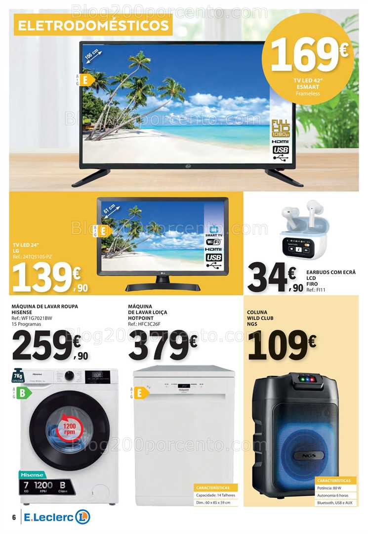 Antevisão Folheto E-LECLERC Bazar Promoções de 19 junho a 2 julho all