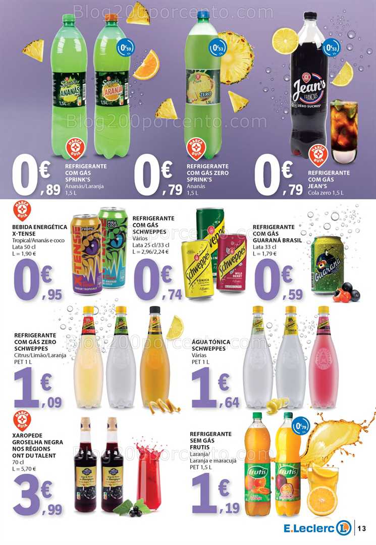 Antevisão Folheto E-LECLERC Gelados, Bebidas e Iogurtes - 17 a 29 junho all