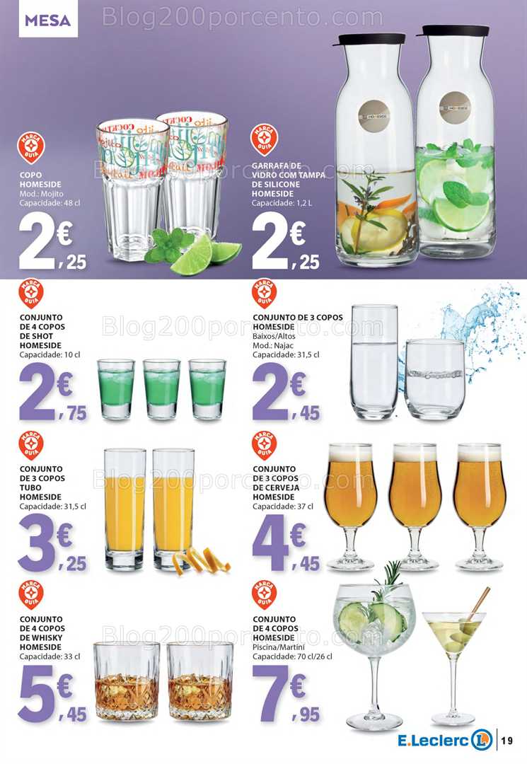 Antevisão Folheto E-LECLERC Gelados, Bebidas e Iogurtes - 17 a 29 junho all