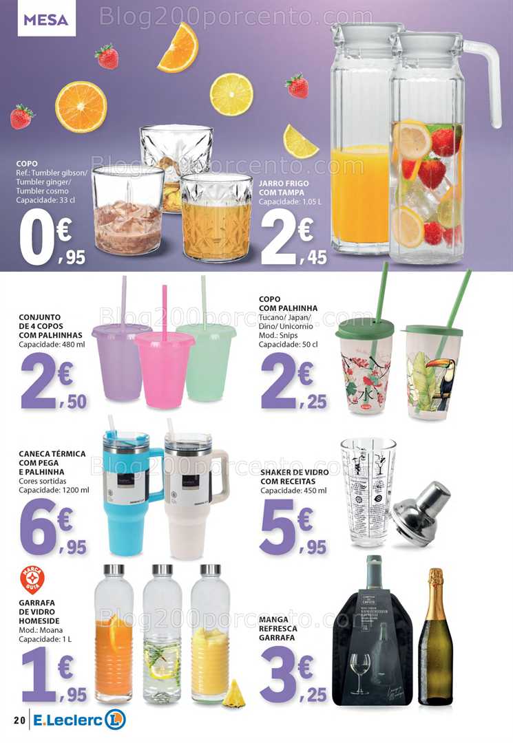 Antevisão Folheto E-LECLERC Gelados, Bebidas e Iogurtes - 17 a 29 junho all