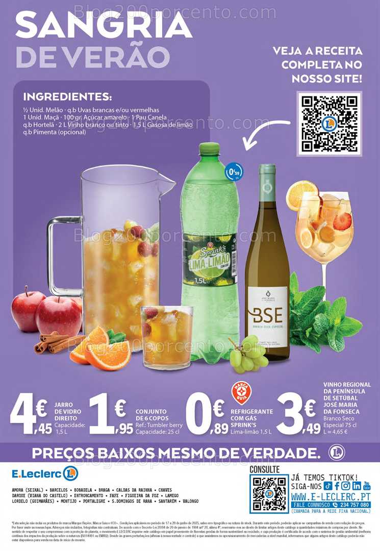Antevisão Folheto E-LECLERC Gelados, Bebidas e Iogurtes - 17 a 29 junho all