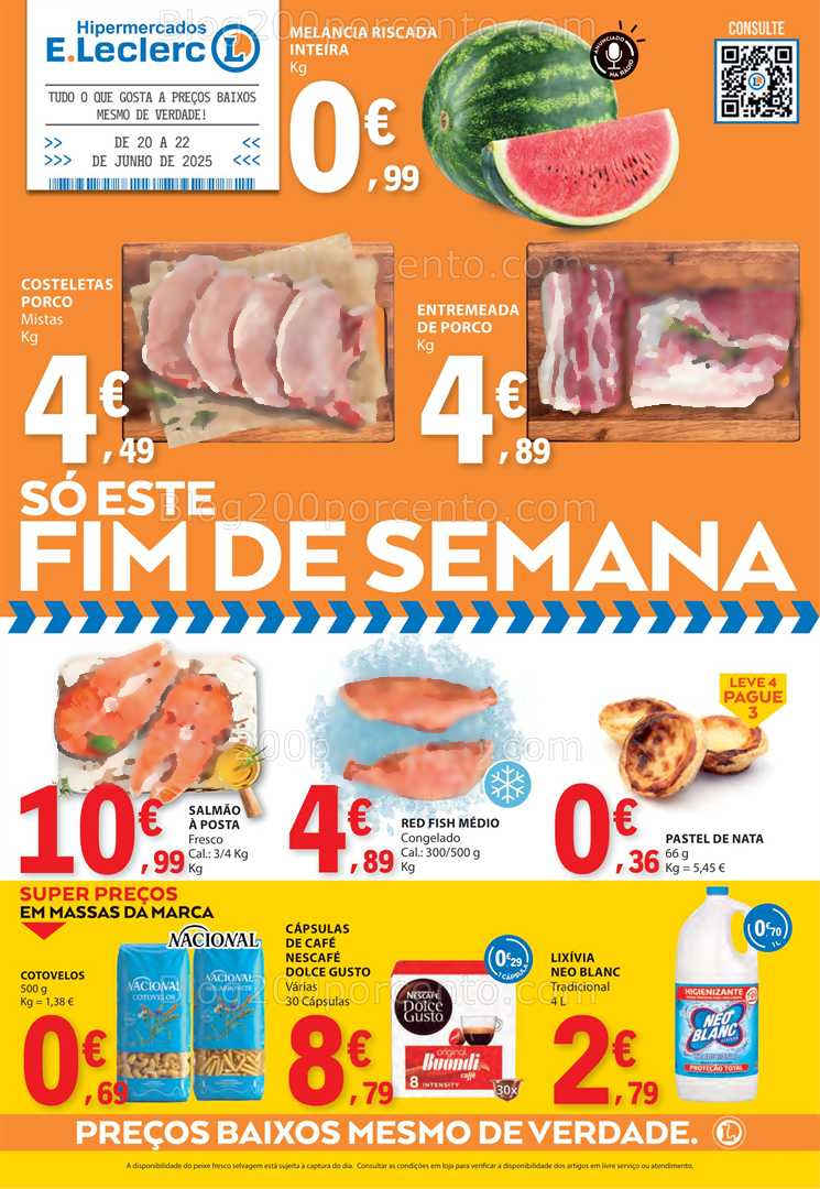 Antevisão Folheto E-LECLERC Promoções Fim de Semana - 20 a 22 junho all