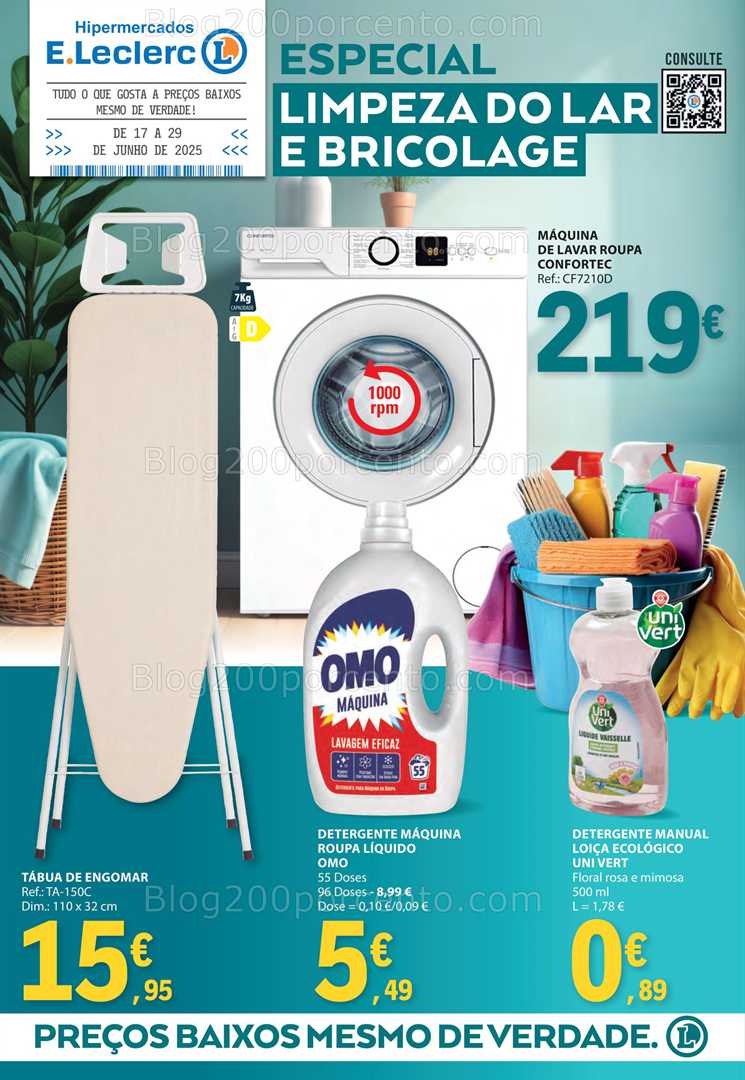 Antevisão Folheto E-LECLERC Limpeza e Bazar 17 a 29 junho all