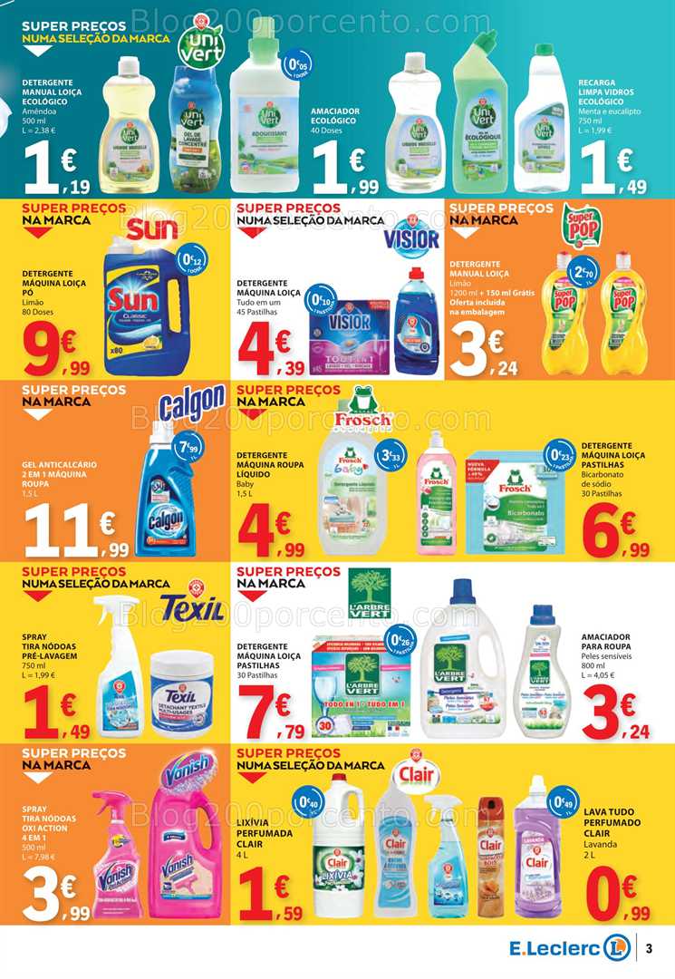 Antevisão Folheto E-LECLERC Limpeza e Bazar 17 a 29 junho all
