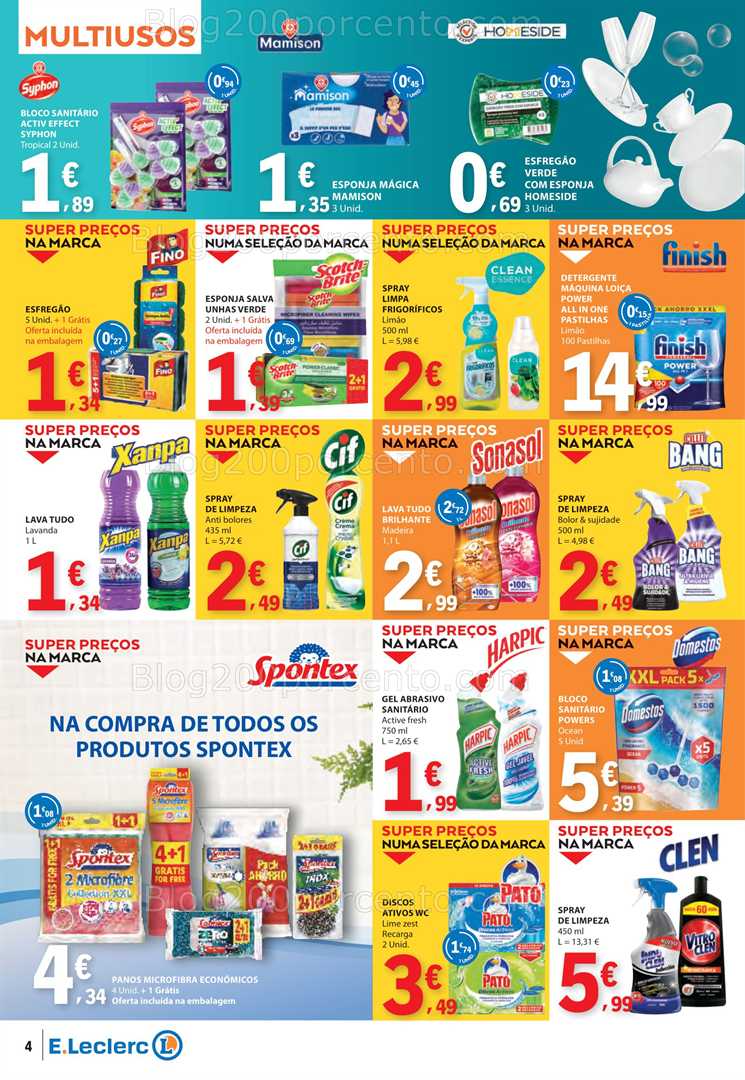 Antevisão Folheto E-LECLERC Limpeza e Bazar 17 a 29 junho all