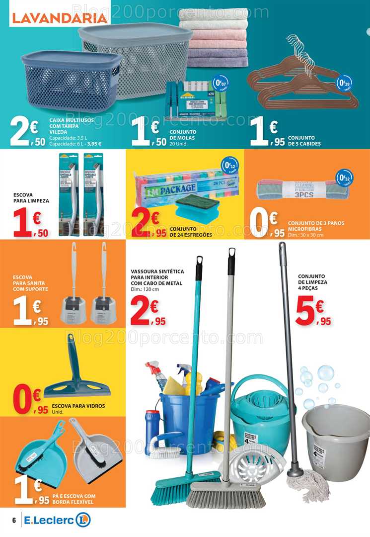 Antevisão Folheto E-LECLERC Limpeza e Bazar 17 a 29 junho all
