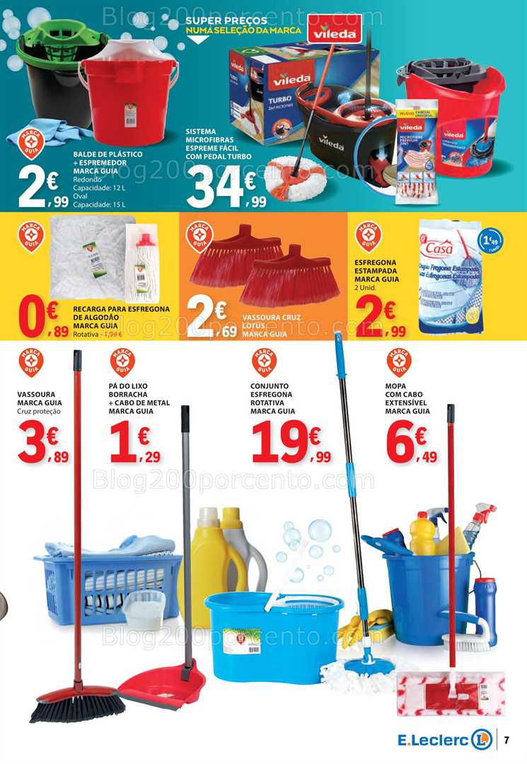Antevisão Folheto E-LECLERC Limpeza e Bazar 17 a 29 junho all