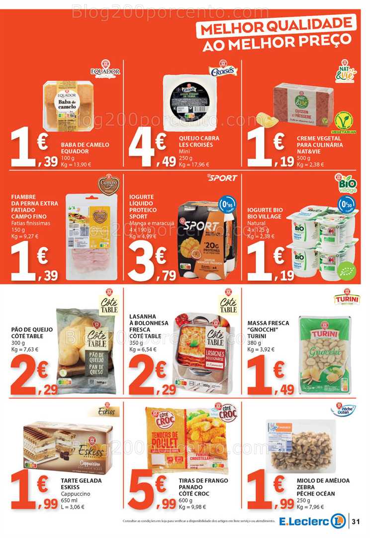 Antevisão Folheto E-LECLERC Promoções de 5 a 11 junho marca própria