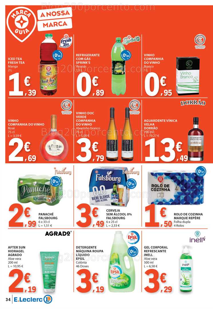 Antevisão Folheto E-LECLERC Promoções de 5 a 11 junho marca própria