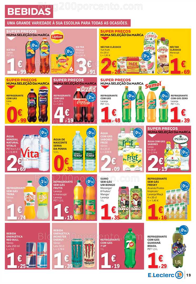 Antevisão Folheto E-LECLERC Promoções de 19 a 25 junho all