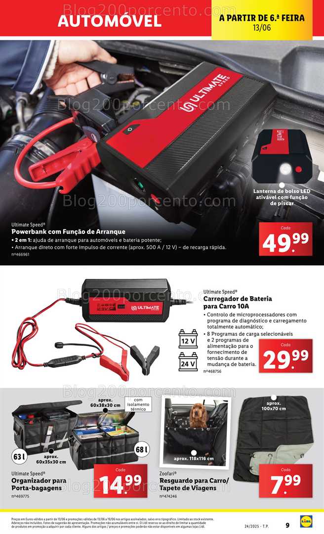Antevisão Folheto LIDL Bazar Promoções de 9 a 19 junho - Edição Digital automóvel